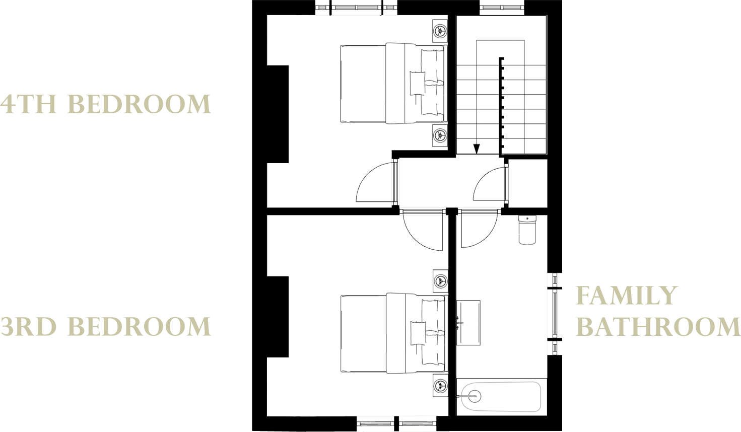 Second floor plan of 76 St Cross Road
